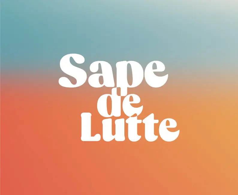 Sape de lutte logo sur fond couleur