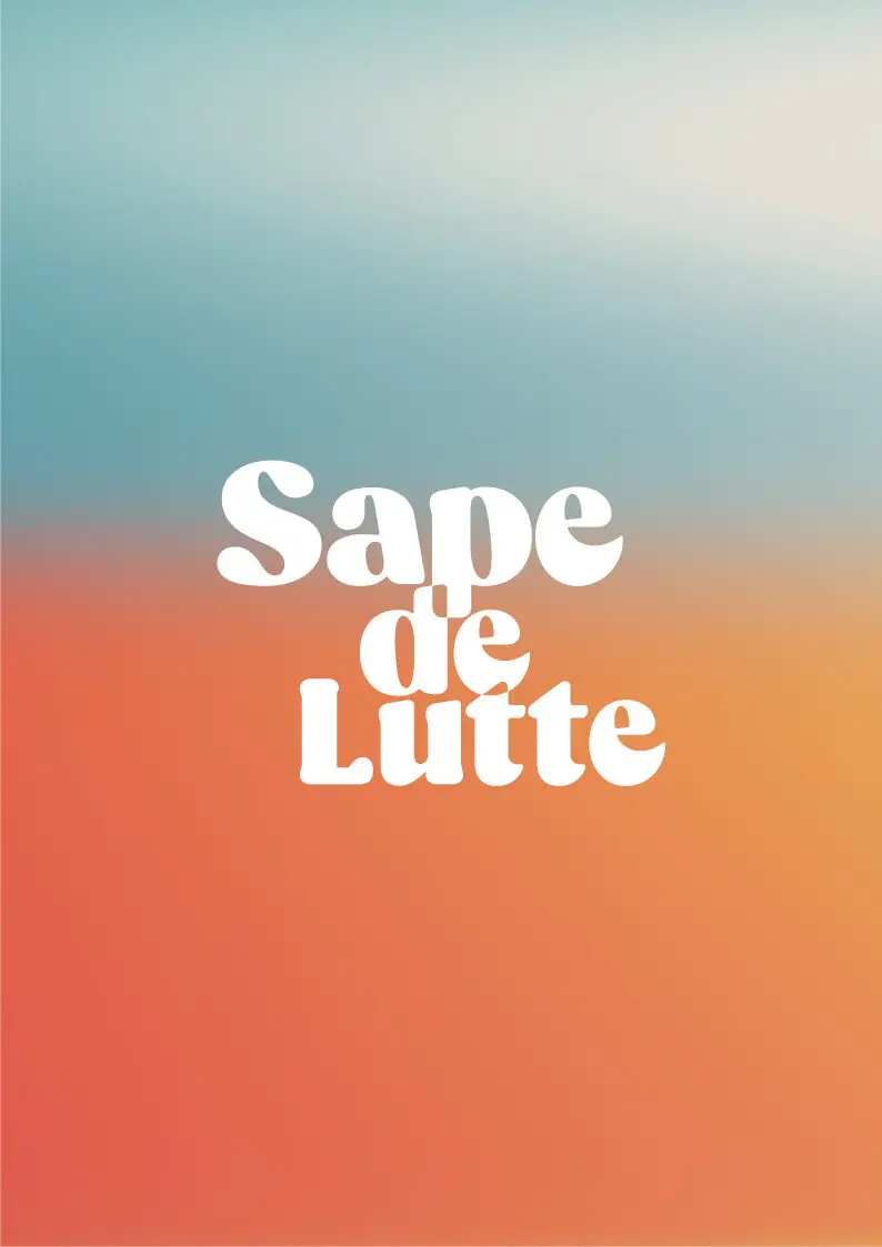 Sape de lutte logo sur fond couleur